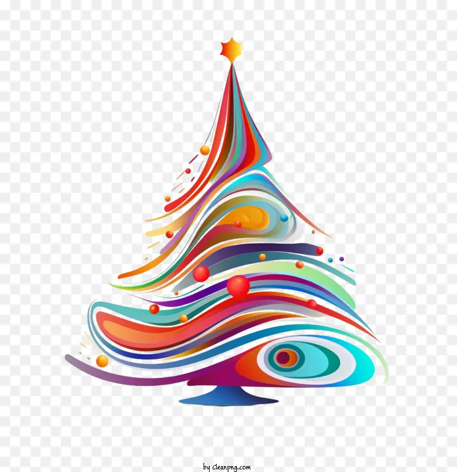 Árbol De Navidad，Árbol De Navidad Colorido PNG