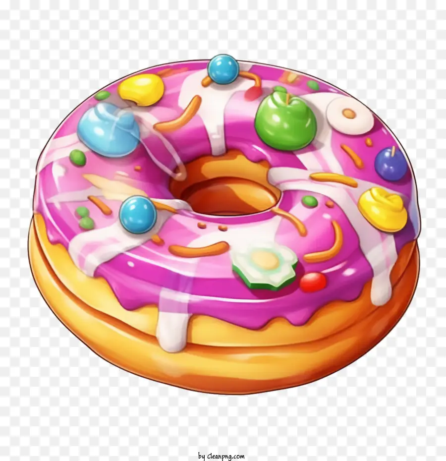 Donut，Rosa Donut PNG