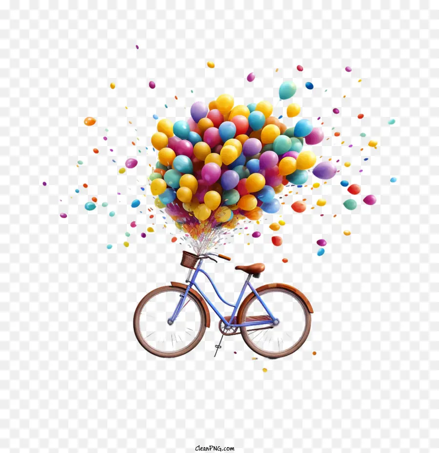 Bicicleta，Bicicleta Con Globos PNG