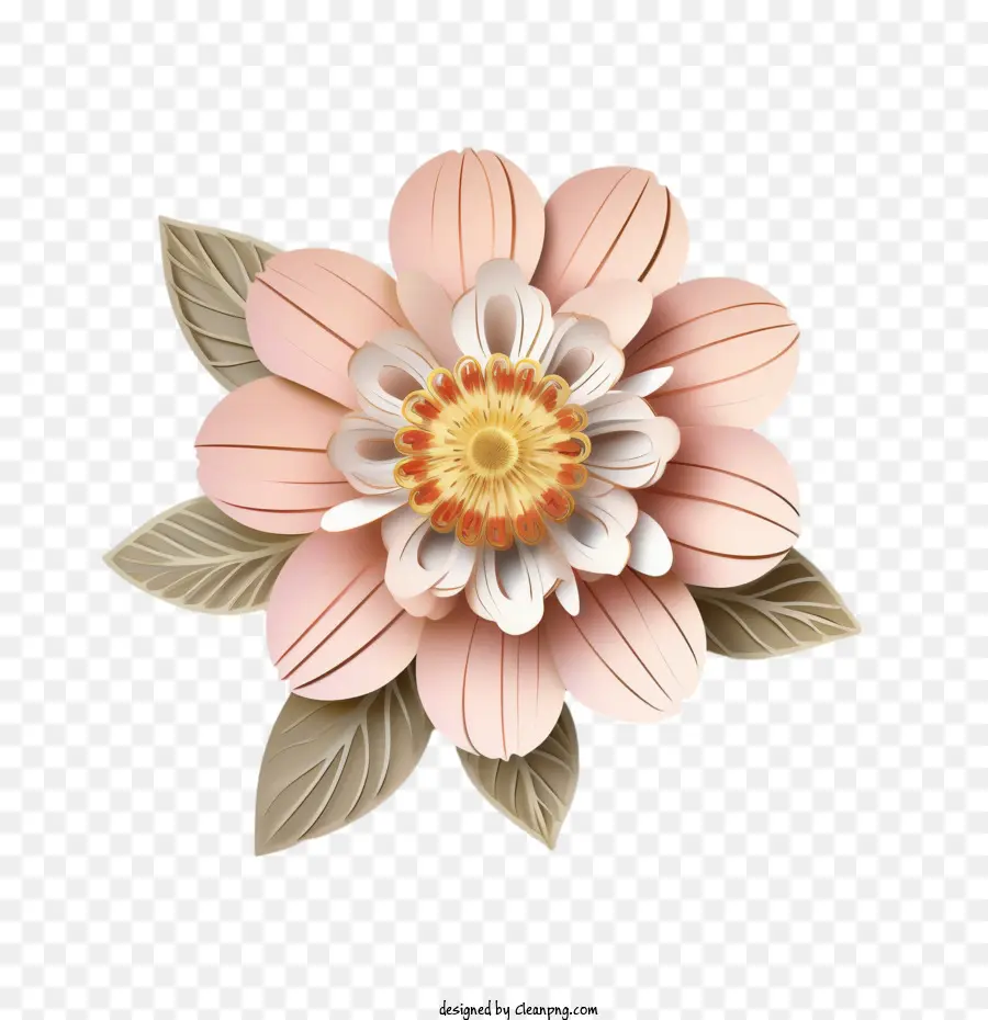 Flor De Zinnia，Flor De Papel PNG