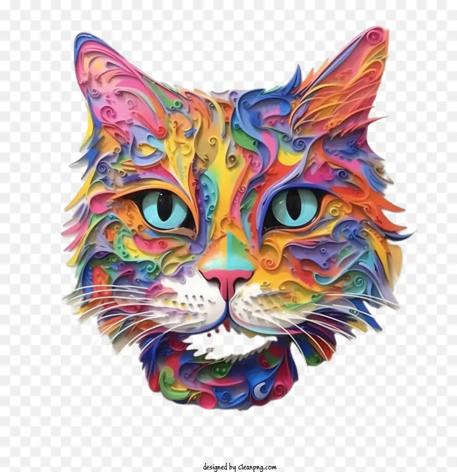 Gato，Arco Iris PNG