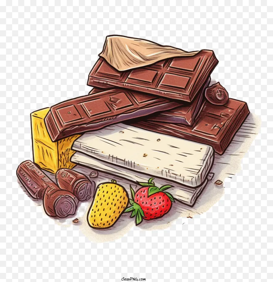 Chocolate，Fresa PNG