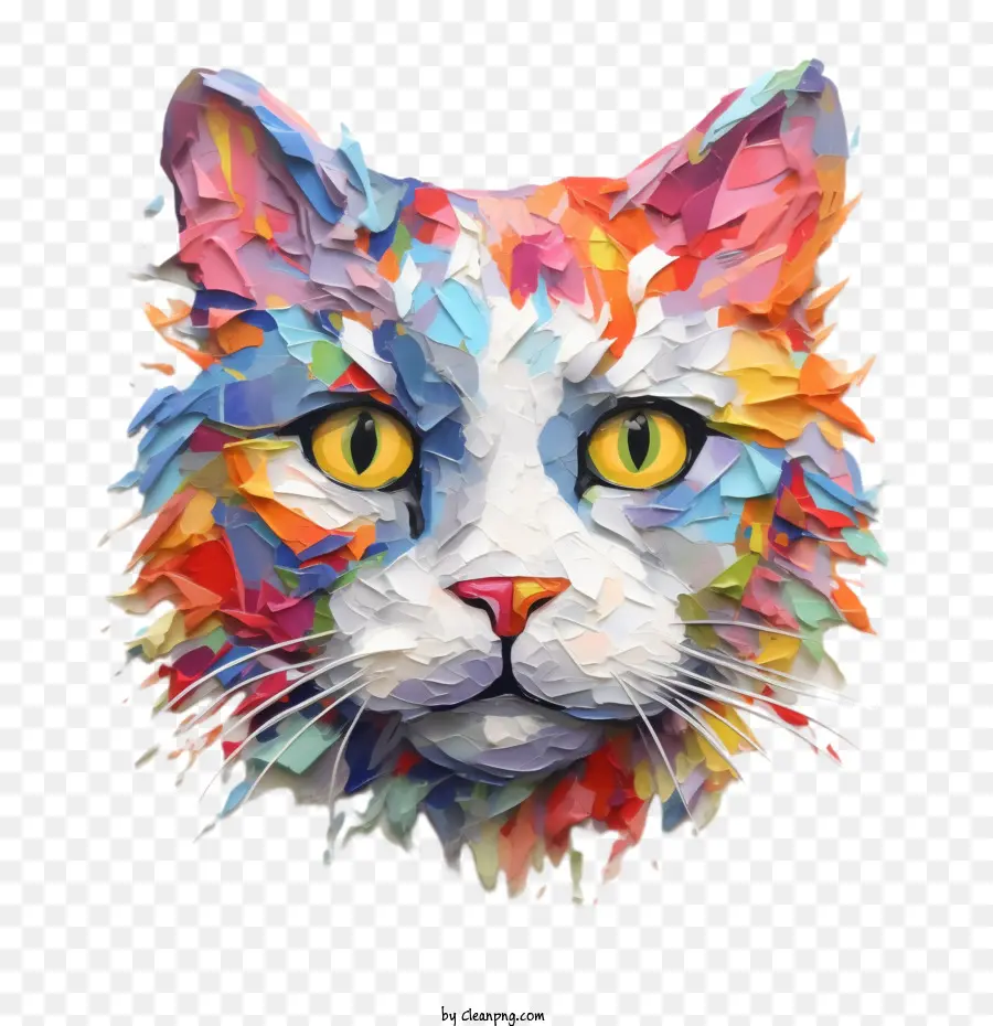 Gato，Gato Colorido PNG