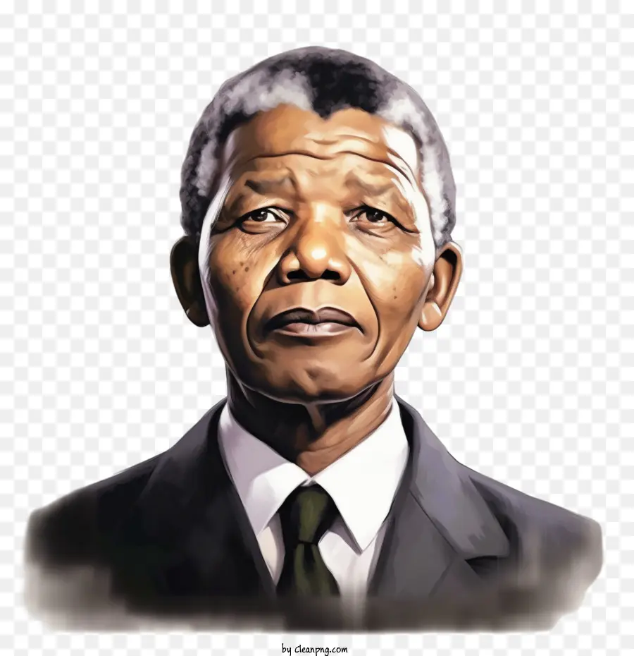 Nelson Mandela，Retrato Colorido PNG