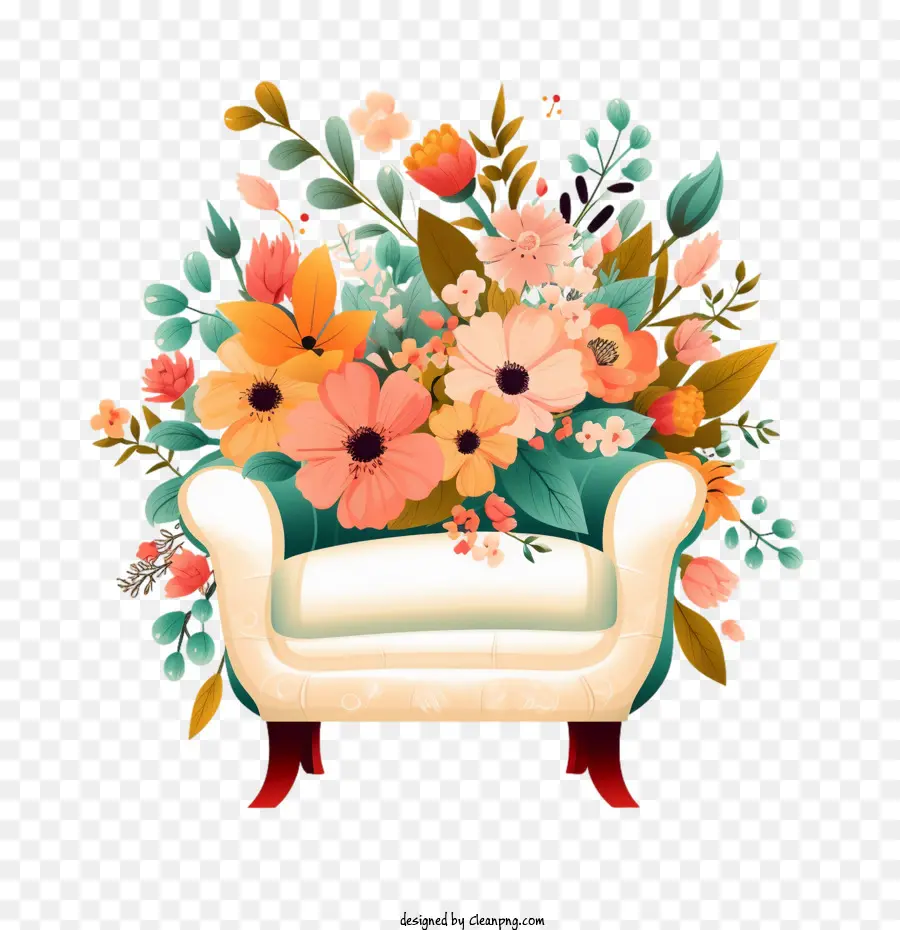 Sillón，Silla De Flores PNG