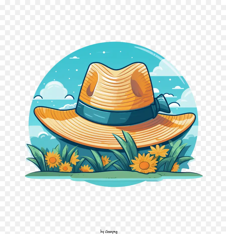 Sombrero De Verano，Flor PNG