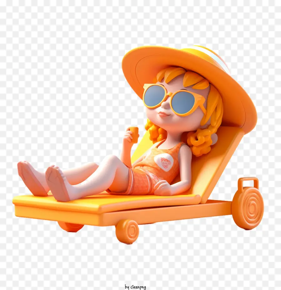 Chica De Verano，Chica Tomando El Sol PNG