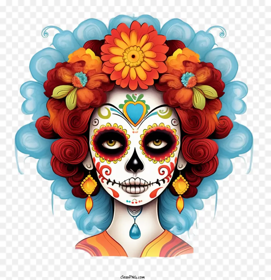 Cráneo Del Azúcar，La Catrina PNG