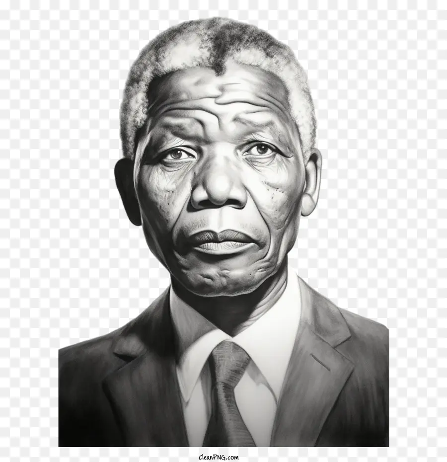 Nelson Mandela，En Blanco Y Negro PNG