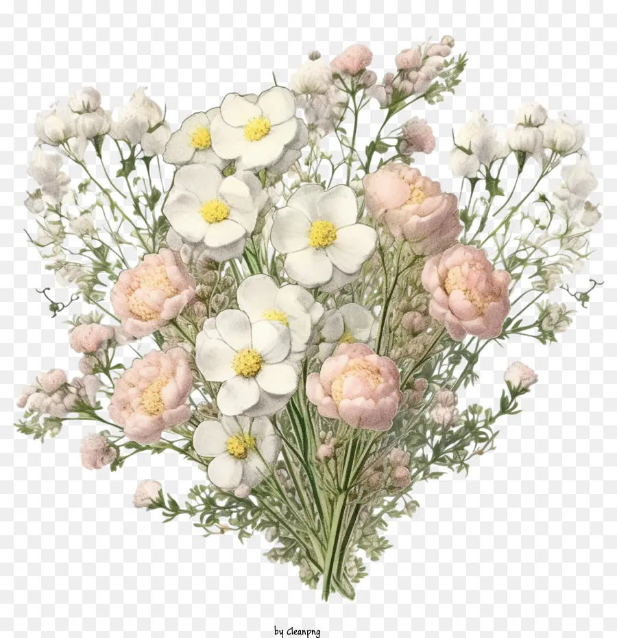 Bebé De La Respiración De La Flor，Flores Blancas PNG