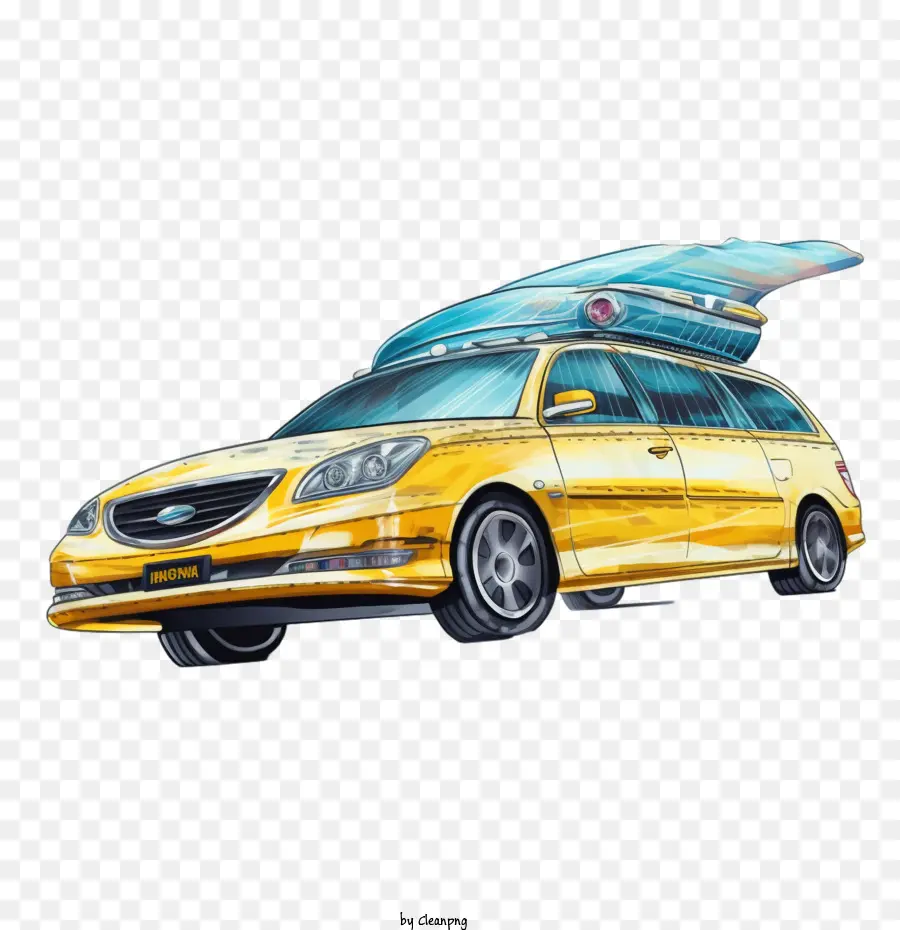 Taxi，Coche Amarillo PNG