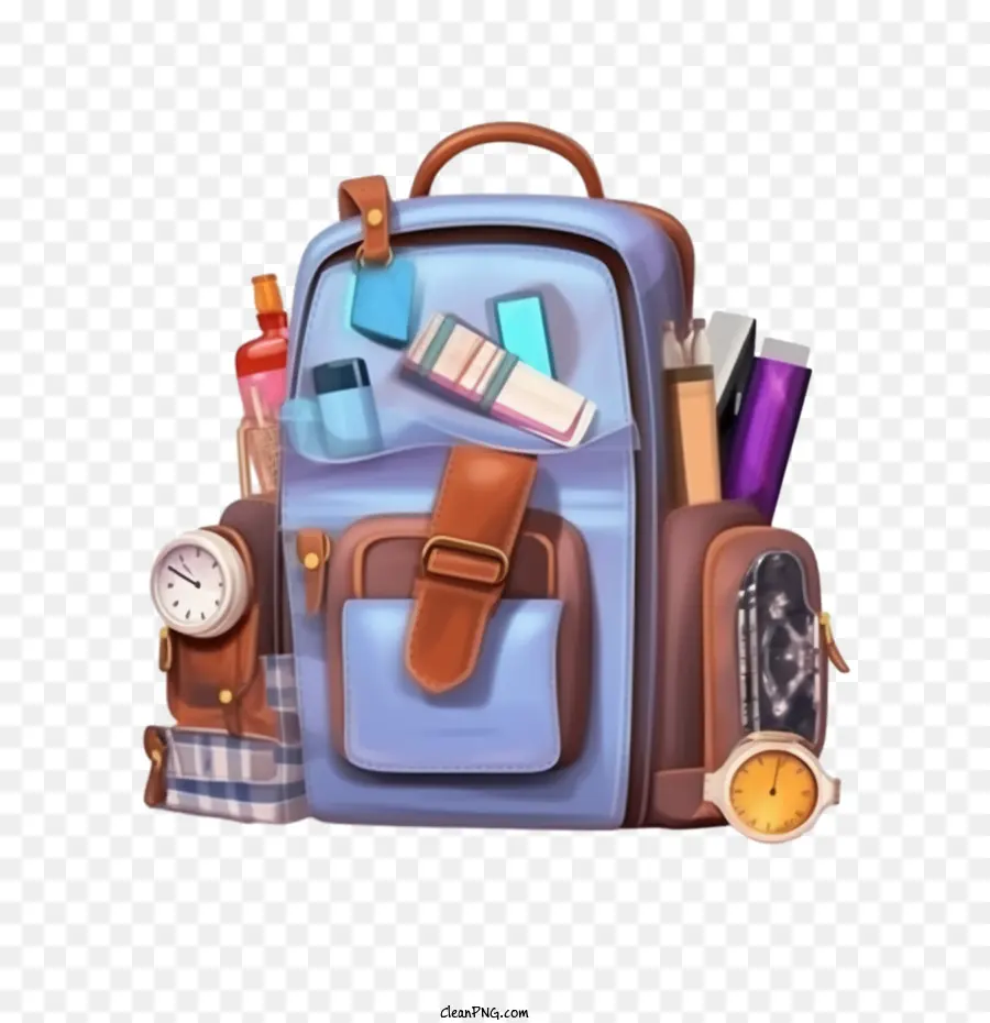 Bolsa Para La Escuela，Mochila PNG