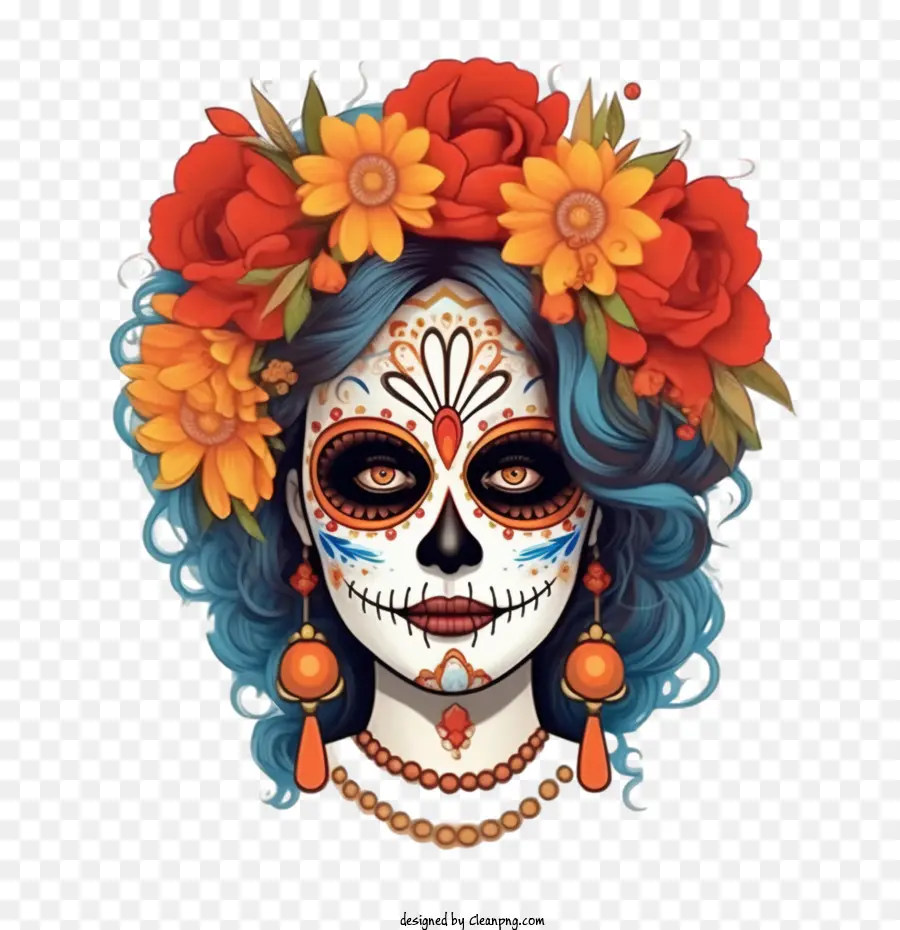 Cráneo Del Azúcar，La Catrina PNG