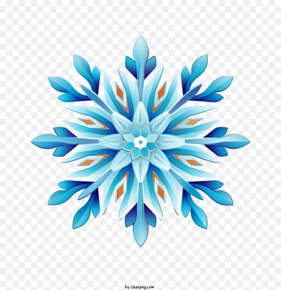 Copo De Nieve，Azul PNG