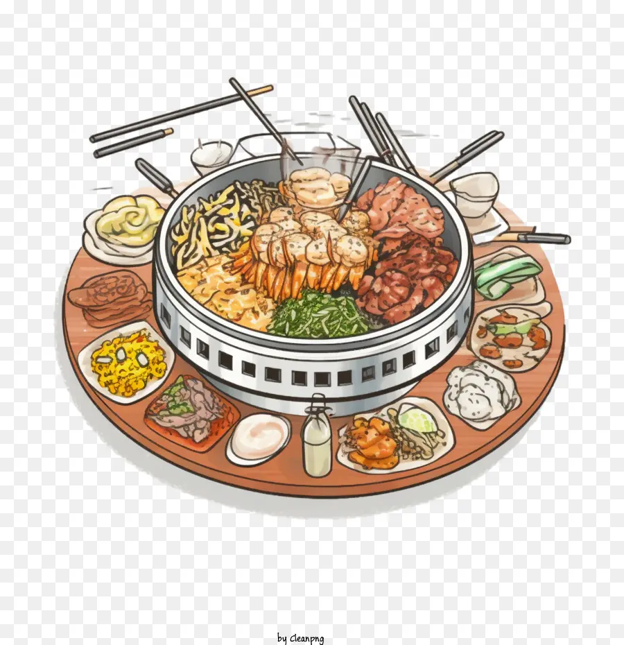 La Comida Coreana，Chino PNG