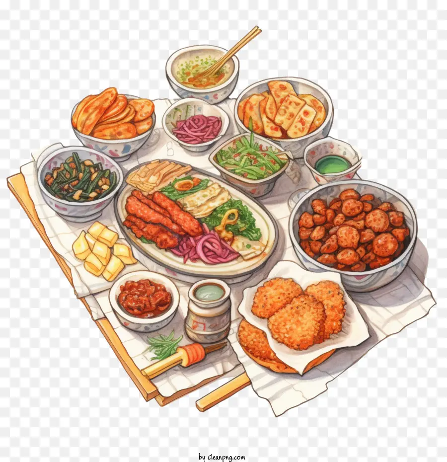 La Comida Coreana，Pollo PNG