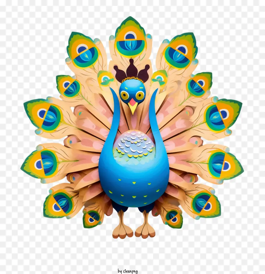 Pavo Real，Colorido PNG