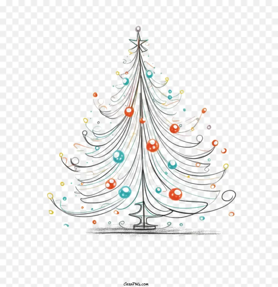 árbol De Navidad，Árbol Dibujado A Mano PNG