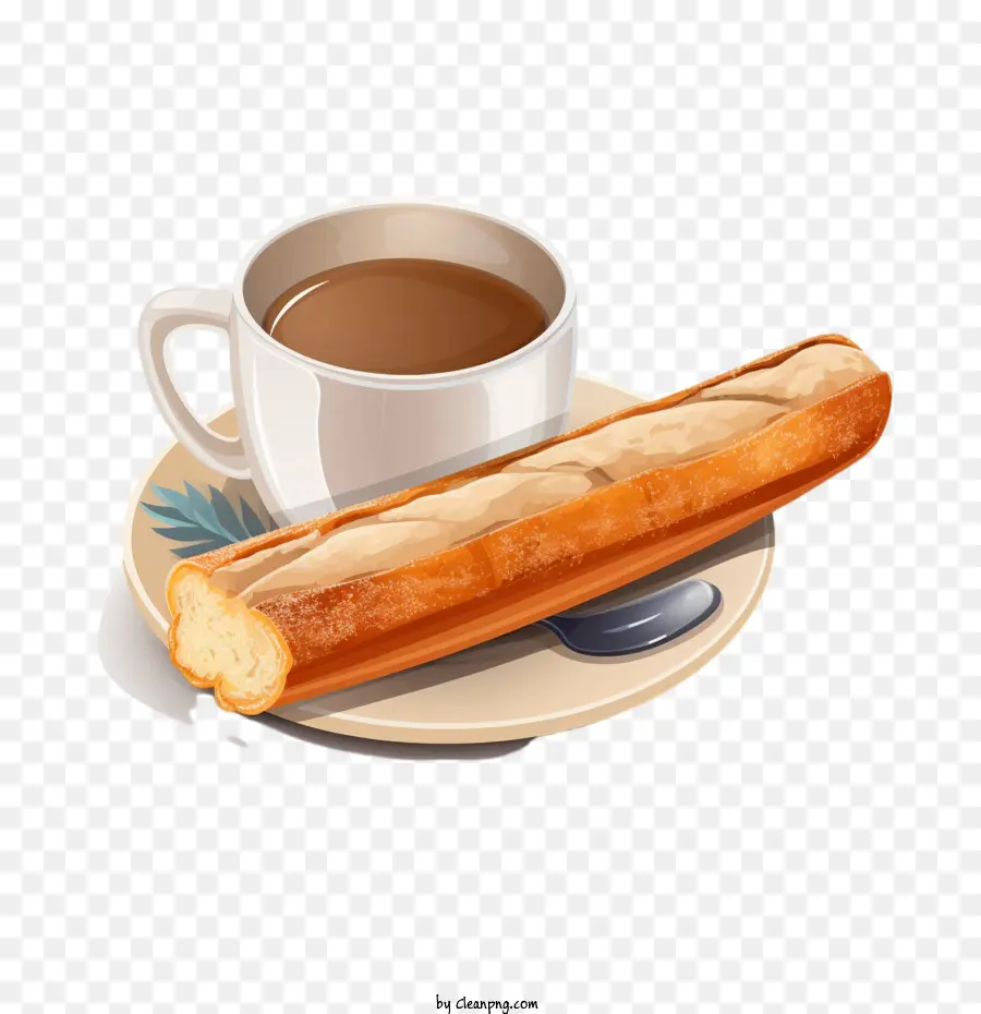 Pan Baguette，Café Y Pan PNG