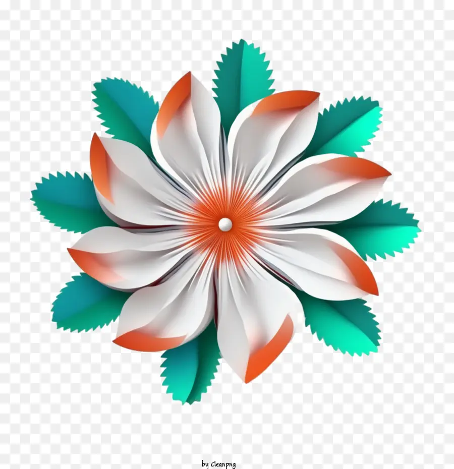 Bandera India，Flor De Papel PNG