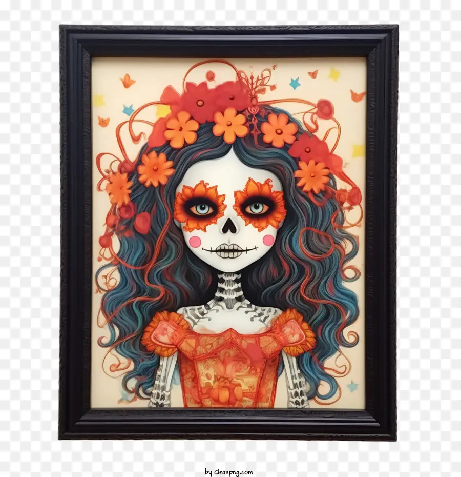 Skelita Calaveras，Chica Esqueleto PNG