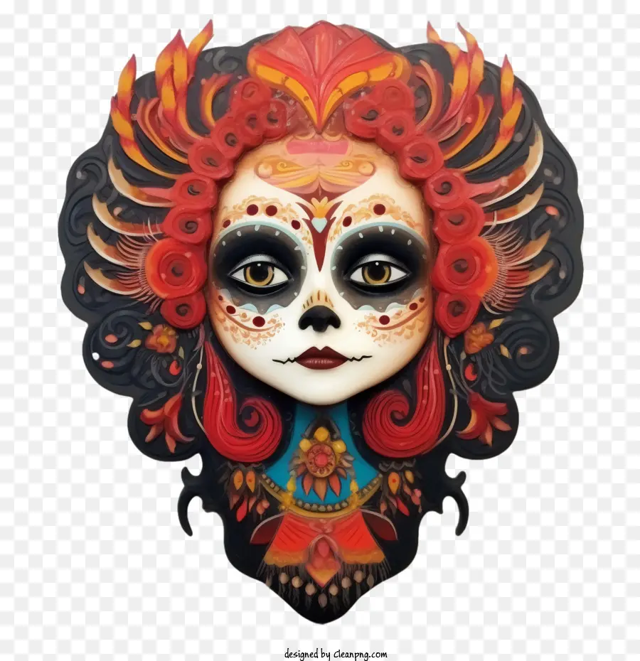 Skelita Calaveras，Calavera De Azúcar PNG