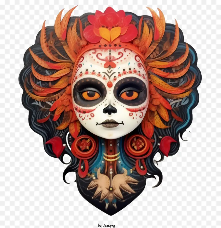 Skelita Calaveras，Cráneo Del Azúcar PNG