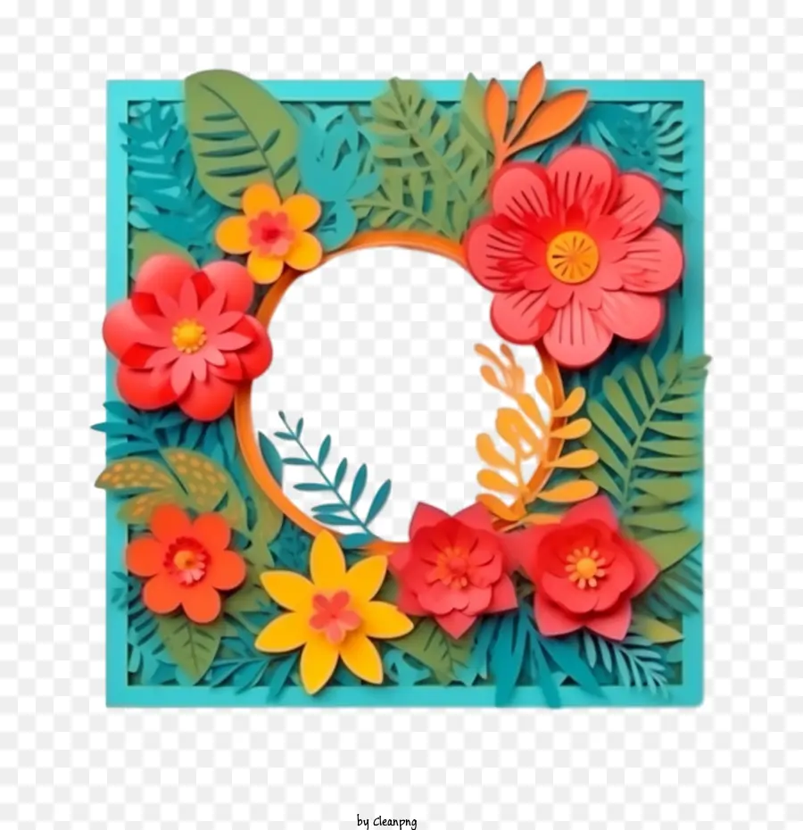 Flor De Marco，Flor De Arte De Papel PNG