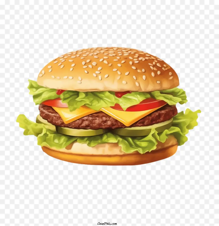 Hamburguesa，Hamburguesa Con Queso PNG