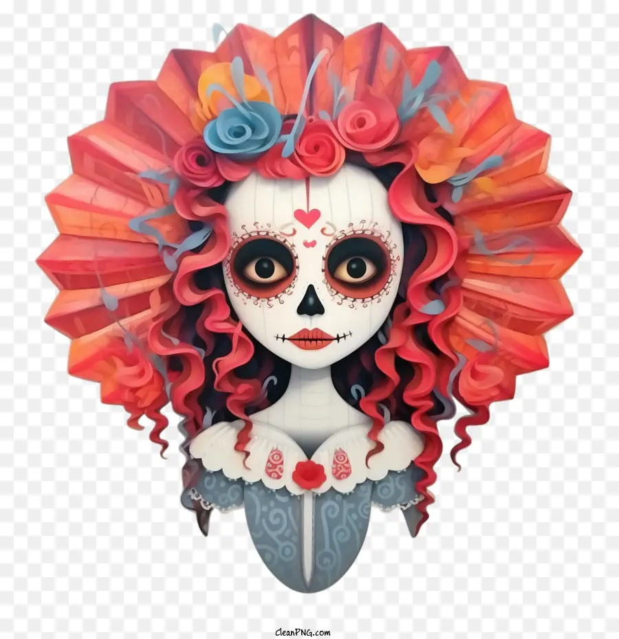 Skelita Calaveras，Cráneo Del Azúcar PNG