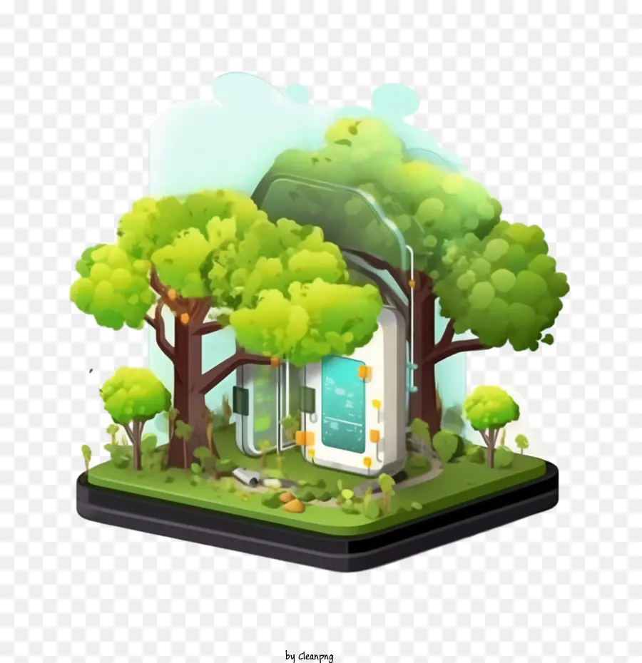 Energía Verde，Árbol PNG