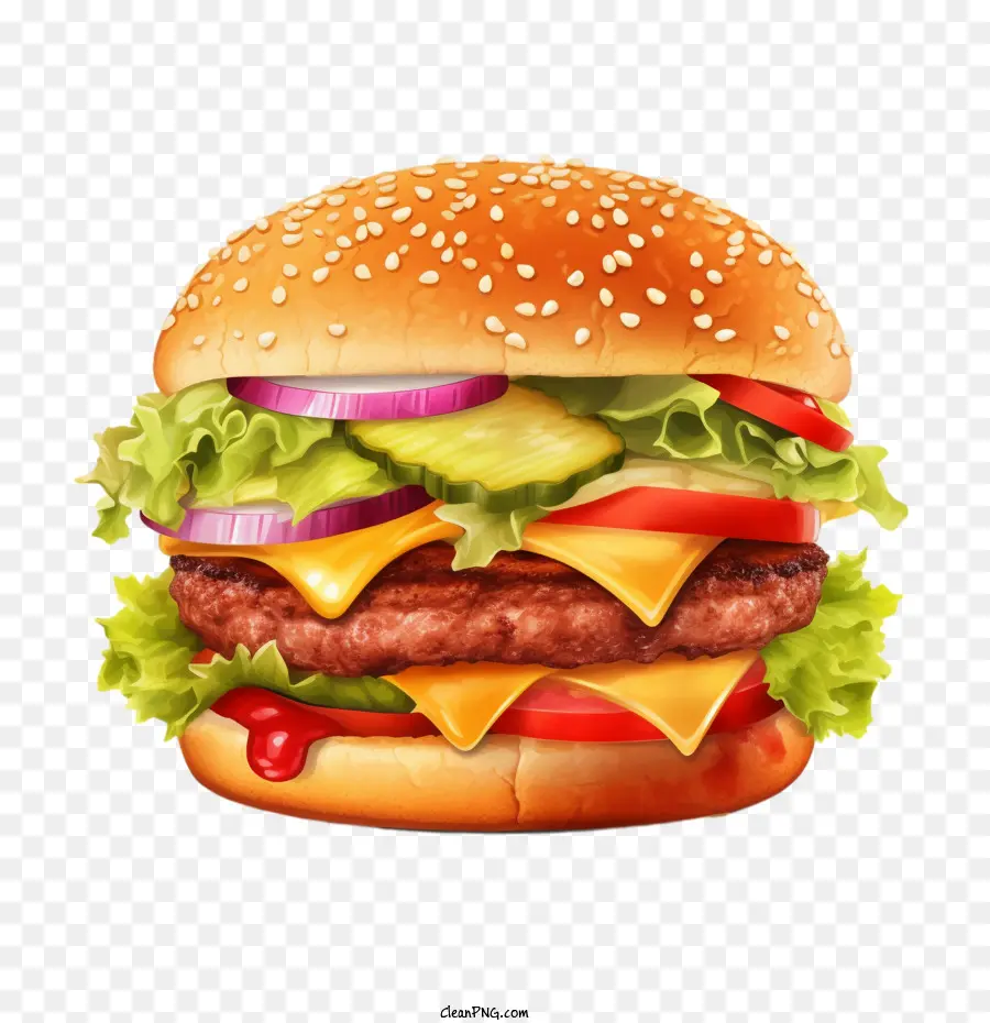 Hamburguesa，Hamburguesa Con Queso PNG