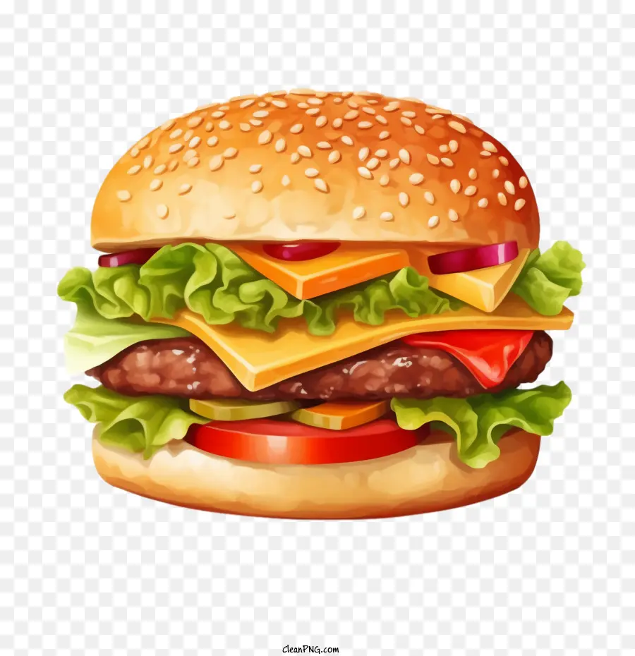 Hamburguesa，Hamburguesa Con Queso PNG