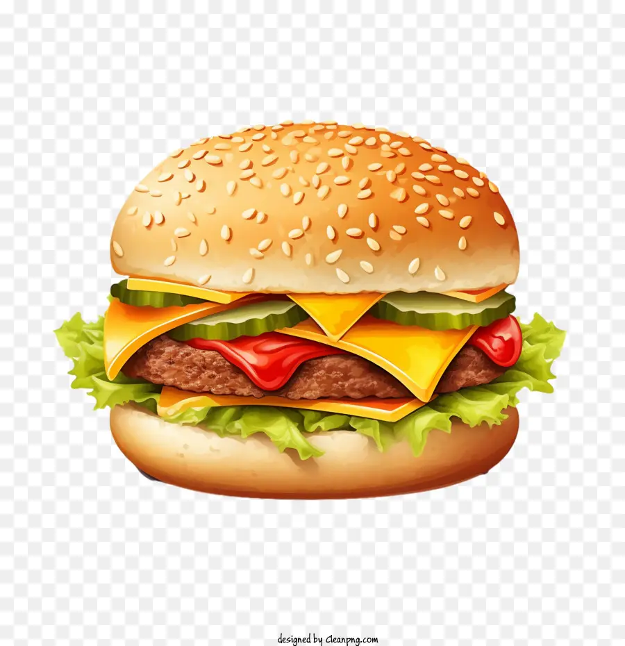 Hamburguesa，Hamburguesa Con Queso PNG