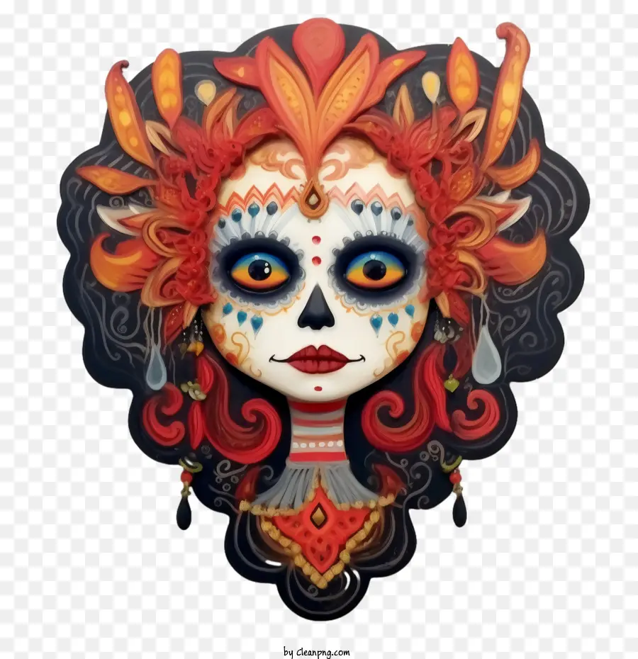 Skelita Calaveras，La Cara PNG