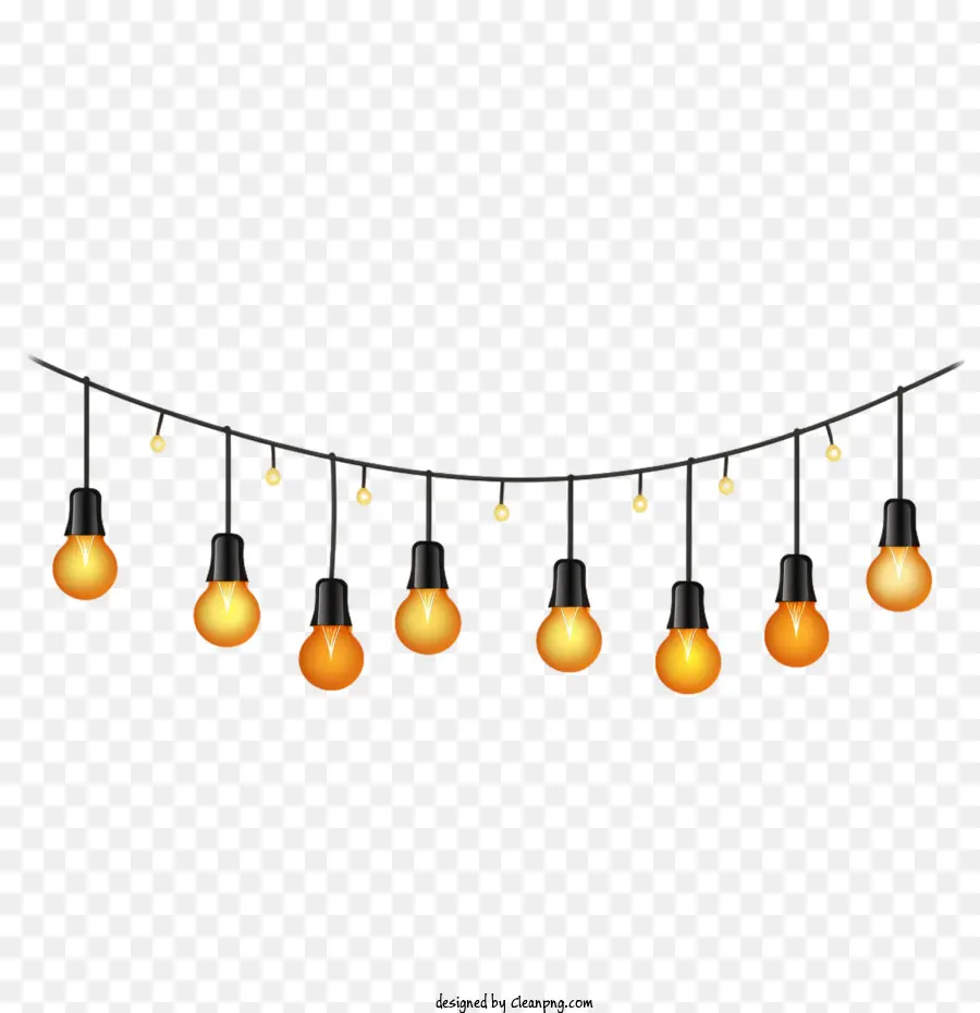 Cadena De Luces，Luces Naranja PNG