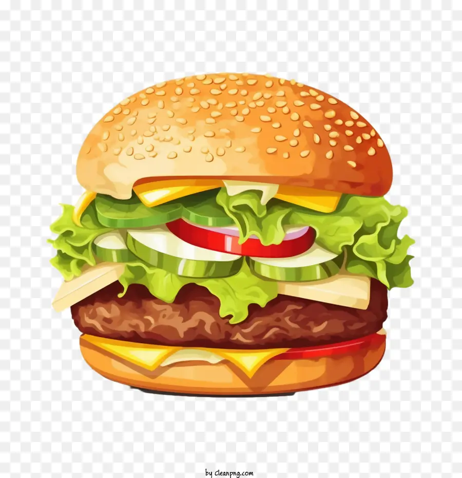 Hamburguesa，Hamburguesa Con Queso PNG