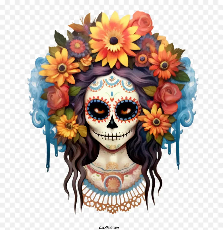 Skelita Calaveras，Mujer PNG