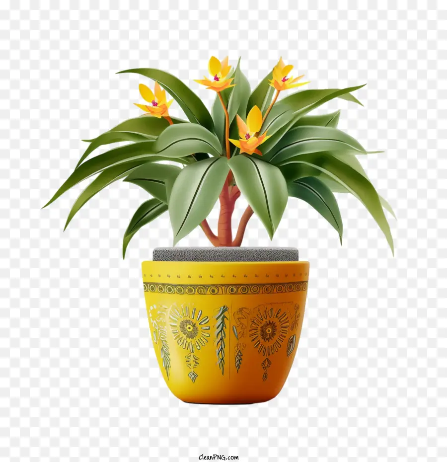 Planta，Flores Naranjas PNG