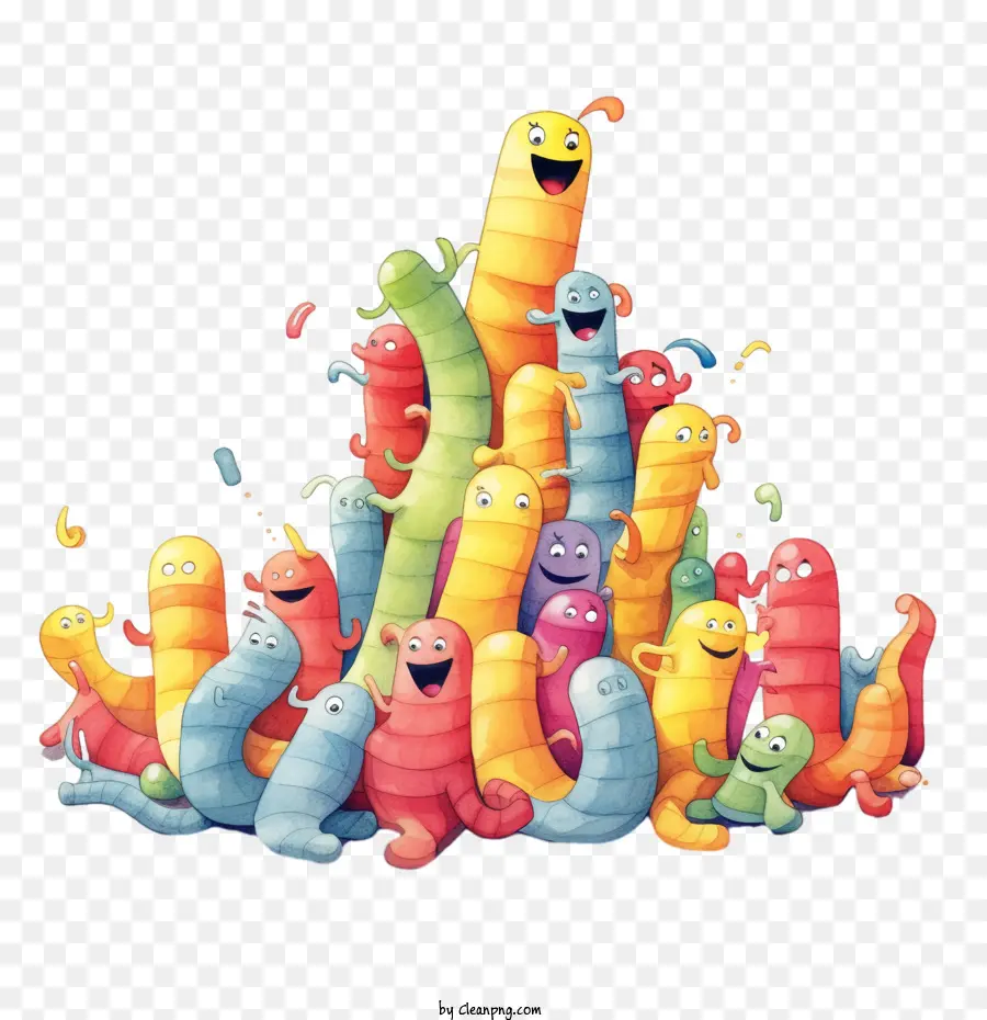 Gusanos De Gominola，Gummy Worms PNG