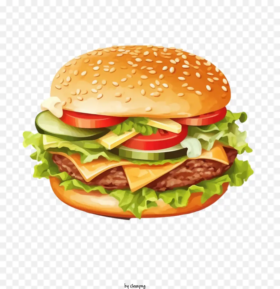 Hamburguesa，Hamburguesa Con Queso PNG