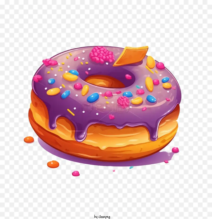 Rosquilla，Donuts Con Glaseado De Chocolate PNG