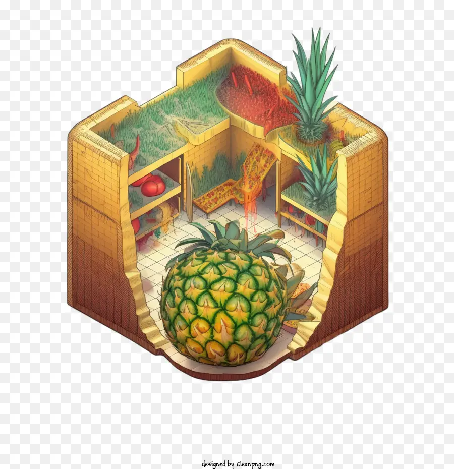 Piña，Frutas Tropicales PNG