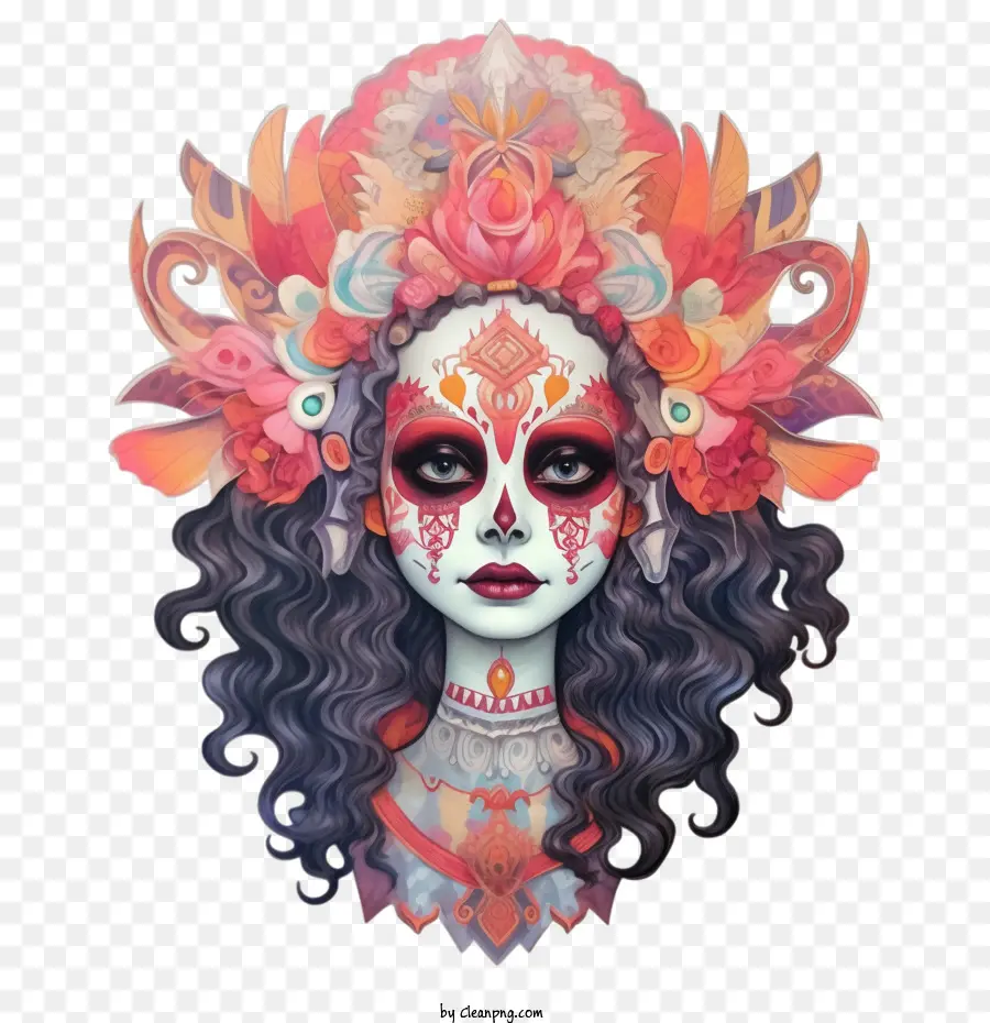 Skelita Calaveras，Calavera De Azúcar PNG