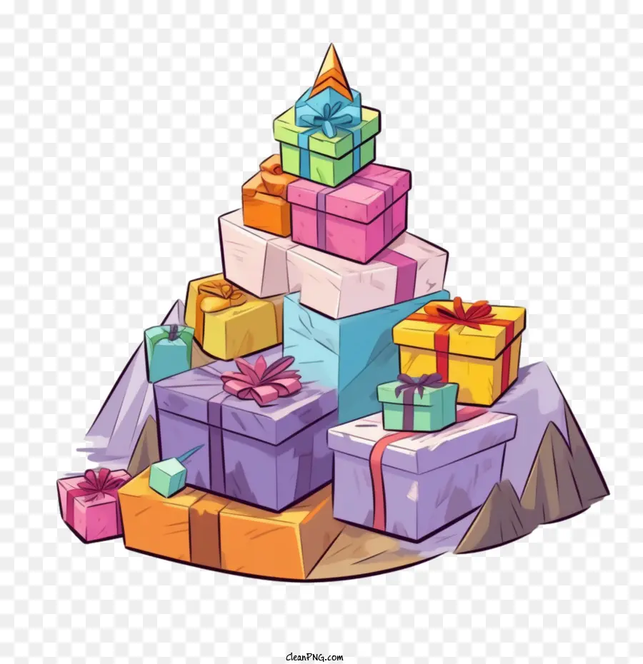 Cajas De Regalo，Regalos Coloridos PNG