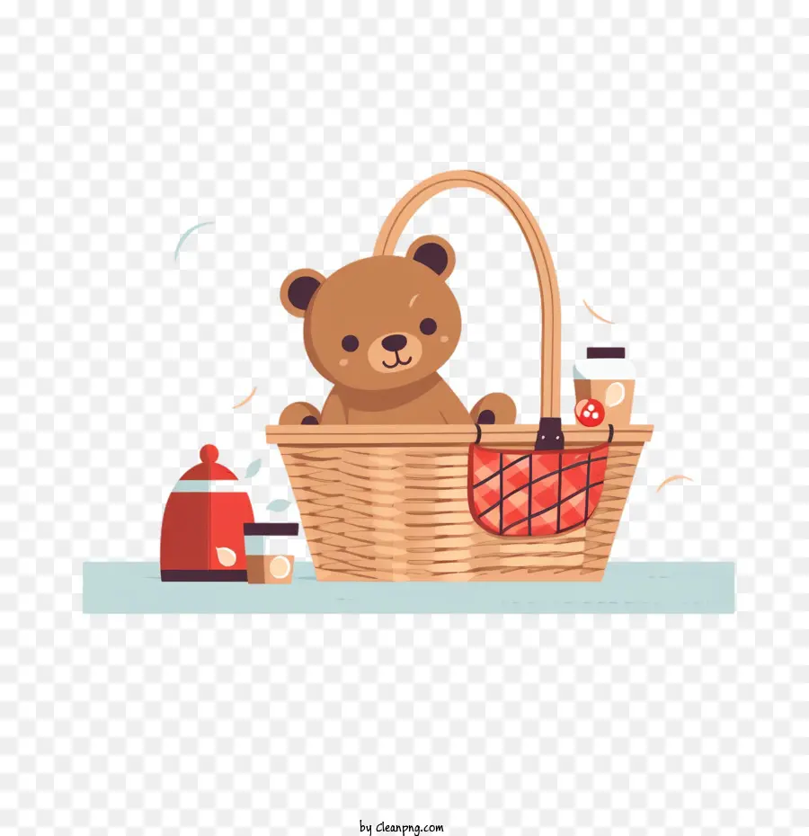 Oso De Peluche，Oso De Peluche En Cesta PNG