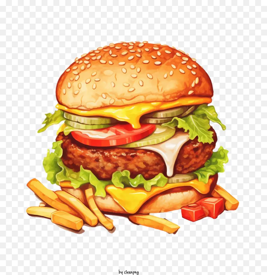 Hamburgo，Las Papas Fritas PNG