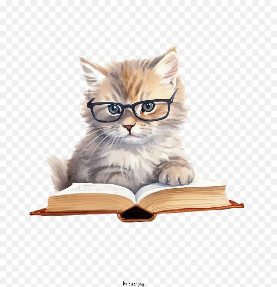 Libro De Lectura De Gatos，Los Amantes De Los Libros Día PNG