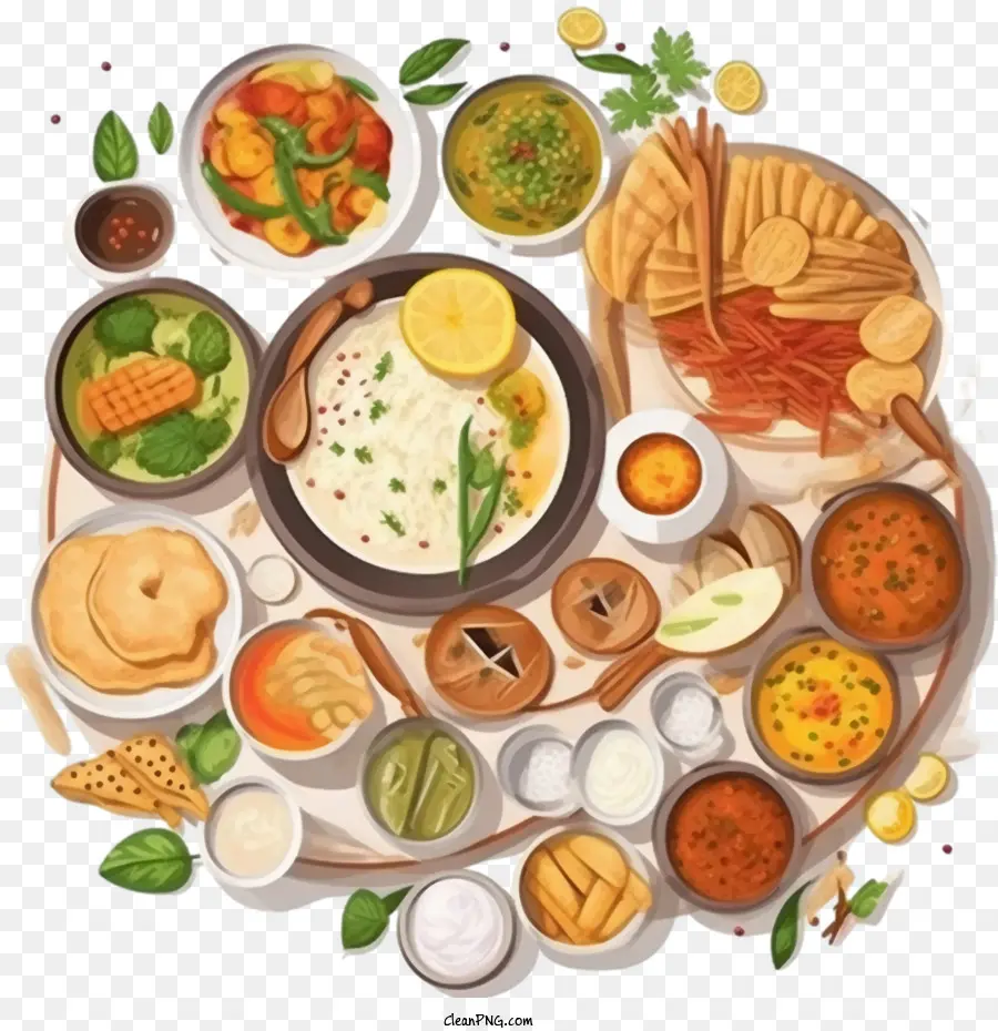 Cocina India，Variedad De Platos PNG