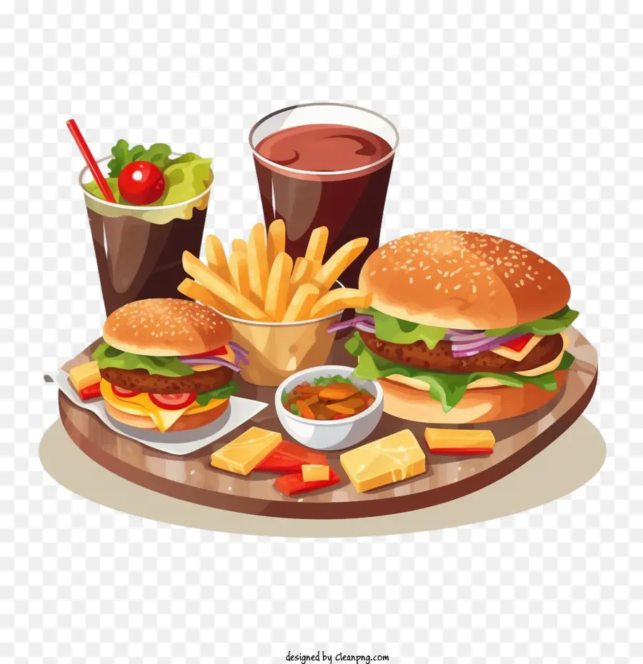 Hamburguesa，Hamburguesa Y Papas Fritas PNG